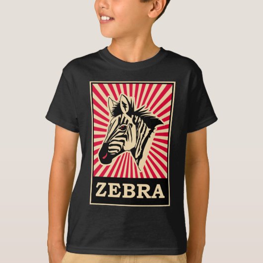 Pop Art Zebra T-shirt (Voorkant)
