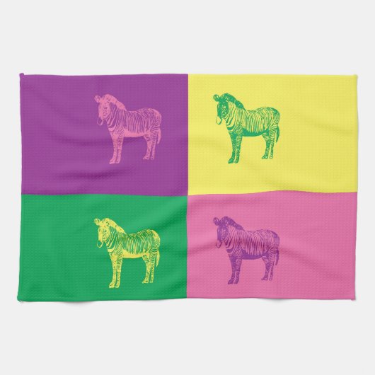 Pop Art Zebra Theedoek (Horizontaal)