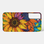 Pop Art Zonnebloem Splash Samsung Galaxy Hoesje (Achterkant horizontaal)