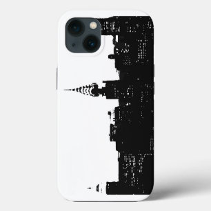 Pop Art Zwart Wit NY Manhattan iPhone 13 Hoesje