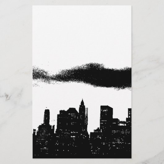 Pop Art Zwart Wit NYC New York Stad Briefpapier (Voorkant)