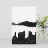 Pop Art Zwart Wit NYC New York Stad Briefpapier (Staand voorkant)