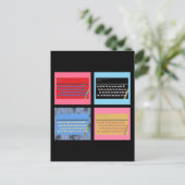 Pop Art ZX Spectrum Briefkaart (Staand voorkant)