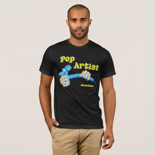 Pop artiest - ballonhanden maken ballonhond t-shirt (Voorkant volledig)