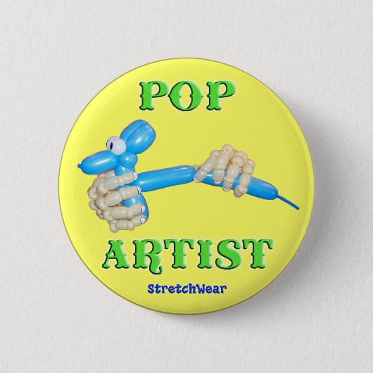 Pop Artist Ballon Dog Ronde Button 5,7 Cm (Voorkant)