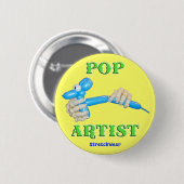 Pop Artist Ballon Dog Ronde Button 5,7 Cm (Voorkant /achterkant)