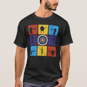 Pop-artistieke-architectuursporten en speelfilms t-shirt (Voorkant)