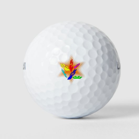Pop-artpagina's Golfballen (Voorkant)