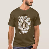 Pop Artwork Tiger hoofd Moderne Sjabloon T-shirt (Voorkant)