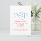 Pop Baby shower Uitnodigen |whitepiblu Kaart (Staand voorkant)