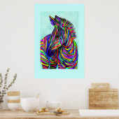 pop baby zebra poster (Keuken)