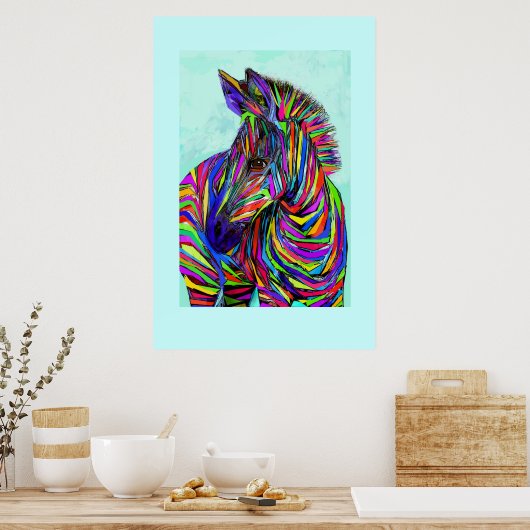 pop baby zebra poster (Keuken)