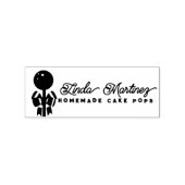 Pop Baker Homemade Script Logo Moderne bakkerij Rubberstempel (Gestempeld)