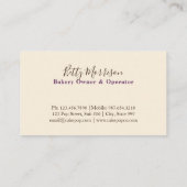 Pop bakkerijontwerp visitekaartje (Achterkant)