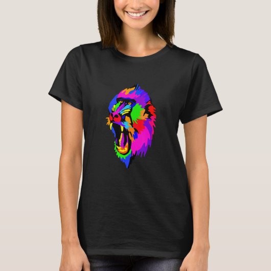 Pop Baviaan Primaat Zoogdier Zoökeeper Monkey T-shirt (Voorkant)
