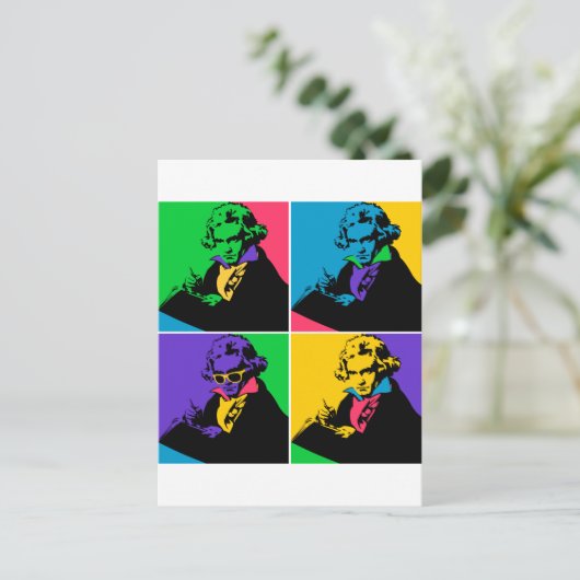 Pop Beethoven Briefkaart (Staand voorkant)