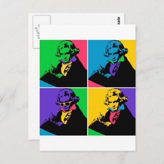 Pop Beethoven Briefkaart (Voorkant / Achterkant)