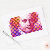 Pop Beethoven Rechthoekige Sticker (Envelop)
