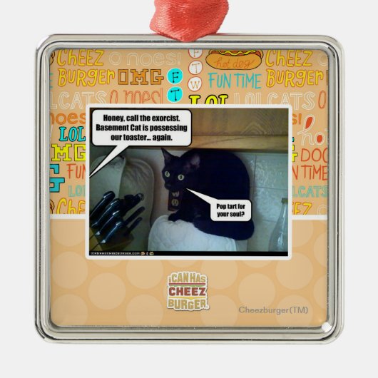 Pop begint voor je ziel? metalen ornament (Voorkant)