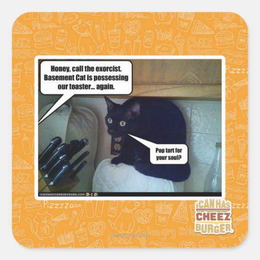 Pop begint voor je ziel? vierkante sticker (Voorkant)