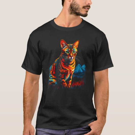 Pop Bengal Cat T-shirt (Voorkant)