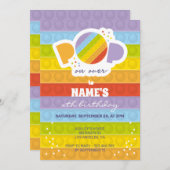 Pop Birthday Party Invitation Kaart (Voorkant / Achterkant)