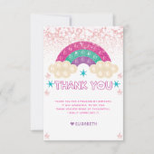 Pop Birthday Specialized Rainbow glitter Bedankkaart (Voorkant)