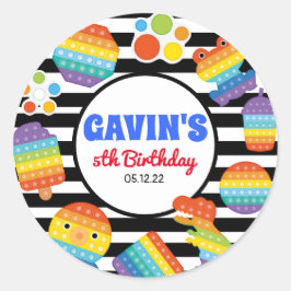 Pop Birthday Sticker, Fidget Birthday Sticker