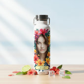Pop Bloom Patroon twee gezichten Waterfles
