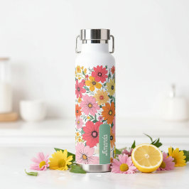 Pop Bloom-patroon Waterfles