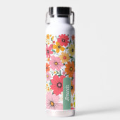 Pop Bloom-patroon Waterfles (Voorkant)