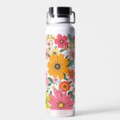 Pop Bloom-patroon Waterfles (Achterkant)