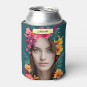 Pop Bloom Pattern two face Blikjeskoeler (Blikje Voorkant)