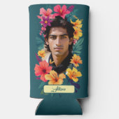 Pop Bloom Pattern two face Seltzer Blikjeskoeler (Achterkant)