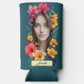 Pop Bloom Pattern two face Seltzer Blikjeskoeler (Voorkant)