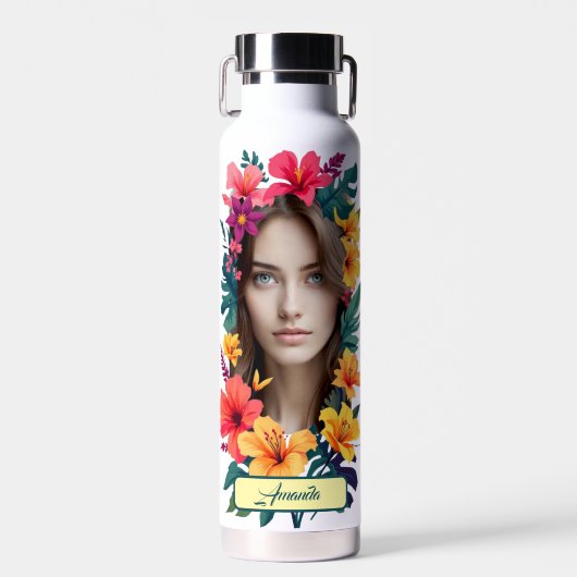 Pop Bloom Pattern two face Waterfles (Voorkant)