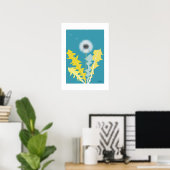 POP Botanical Art - Dandelion Poster (Thuiskantoor)