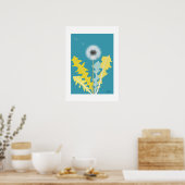 POP Botanical Art - Dandelion Poster (Keuken)