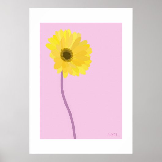 POP Botanical Art - Gerbera Poster (Voorkant)