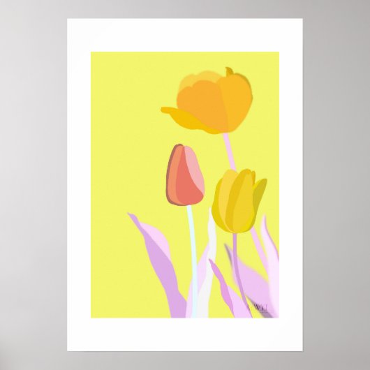POP Botanical Art - Tulip Poster (Voorkant)