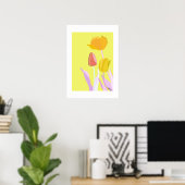 POP Botanical Art - Tulip Poster (Thuiskantoor)