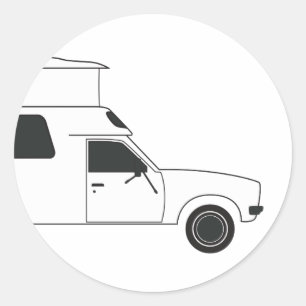 pop boven chinese camper ronde sticker