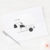 pop boven chinese camper ronde sticker (Envelop)