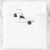 pop boven chinese camper ronde sticker (Tas)
