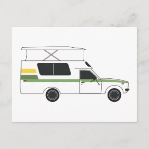 pop boven chinook camper retro lemon limoen briefkaart