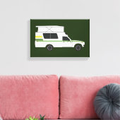 pop boven chinook camper retro lemon limoen canvas afdruk (Insitu (Woonkamer))