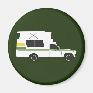 pop boven chinook camper retro lemon limoen magneet