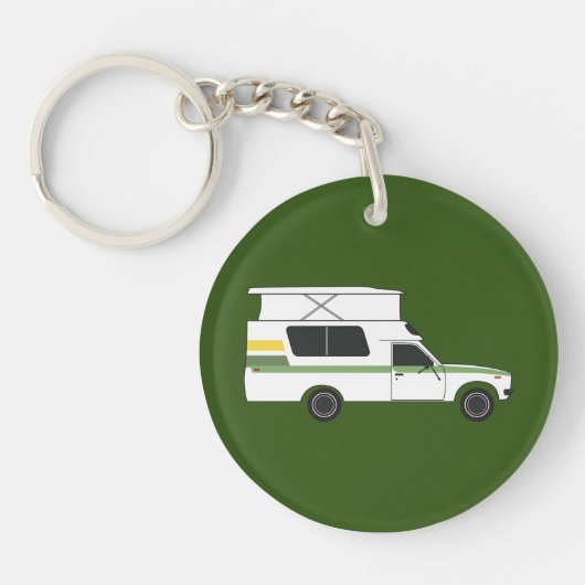 pop boven chinook camper retro lemon limoen sleutelhanger (Voorkant)