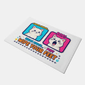 Pop Cat Knock Knock Funny Doormat Deurmat (Schuin)