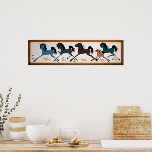 Pop Chalee Horse Mural Poster (Keuken)